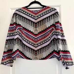 Mara Hoffman Long Sleeve Open Back Top